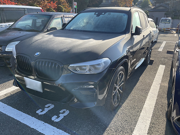BMW X3　レーダーの取り付け、ダストの少ないブレーキパッドに交換など　地域：吹田市　男性
