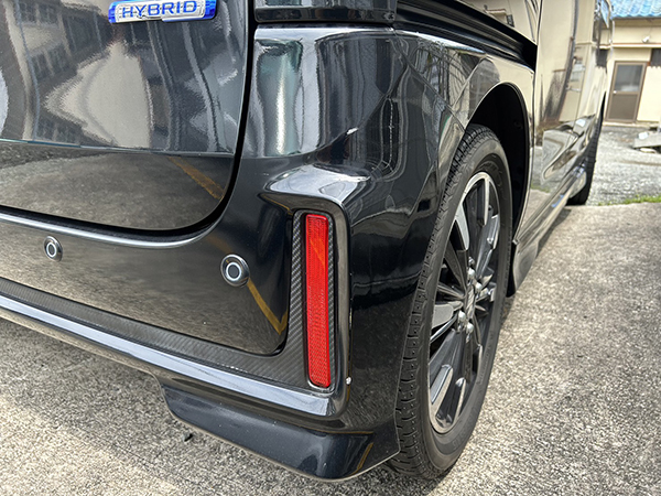 スズキ　スペーシアカスタム　バンパーをぶつけてしまったモノを修理　地域：枚方市　男性