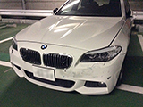 メーカー：BMW　車両名：５２３i　Mスポーツ　追突事故後のバンパー等修理　地域：豊中市　男性
