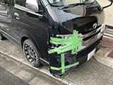 トヨタ ハイエース スーパーGL 地域:豊中市 法人 ガードレールにぶつけた車両の修理
