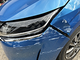 日産 ノート 左フロントフェンダー交換、フロントバンパー交換、左ヘッドライト交換